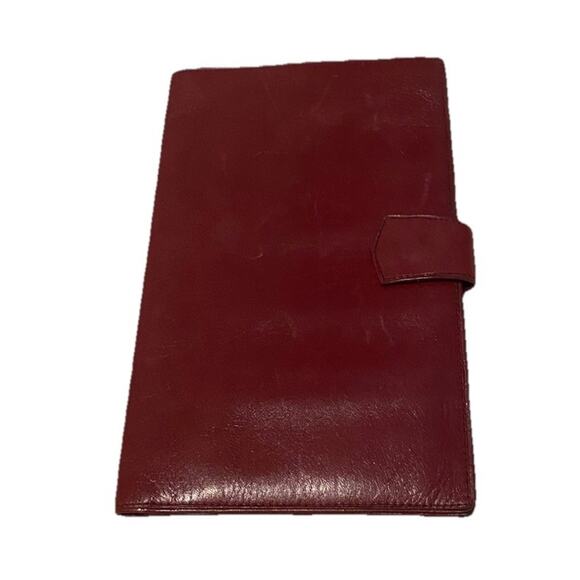 Castello Passport Holder Red Soft Calf Leather Credit Card ID Organizer Wallet - Picture 1 of 7